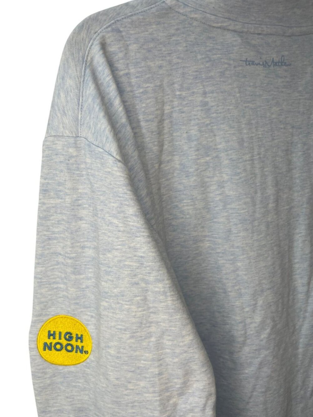 Travis Mathew Cloud Quarter Zip Pullover Heather Blue Golf Shirt Men's Sz XL NWT - Picture 3 of 10